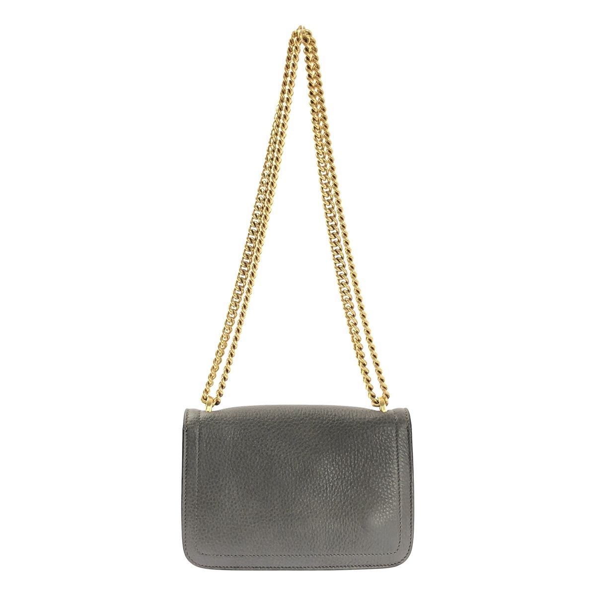 Salvatore Ferragamo | サルヴァトーレフェラガモ ヴァラ レザー チェーン ショルダーバッグ グレー|ゴールド レディース