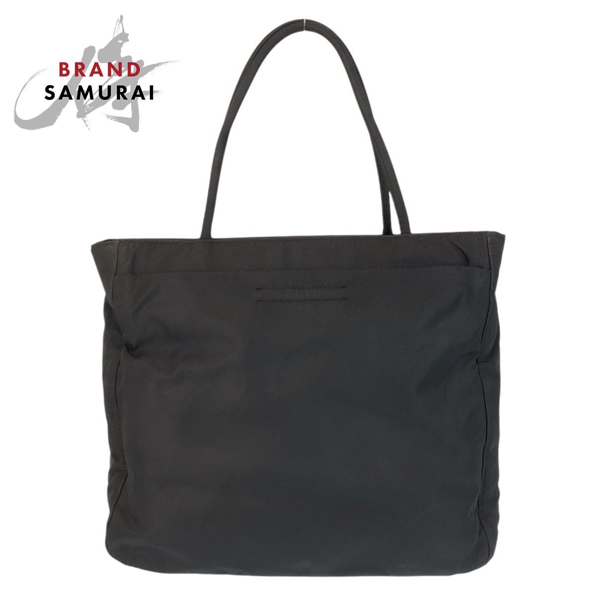 PRADA プラダ テスート 三角ロゴプレート ブラック 黒 シルバー金具