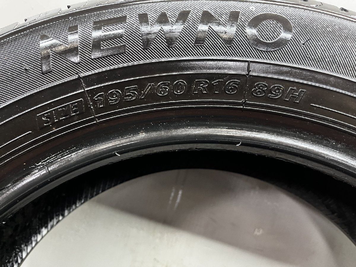 BS BRIDGESTON NEWNO 195/60R16 16インチ 夏タイヤ 1本 23年製 バリ溝