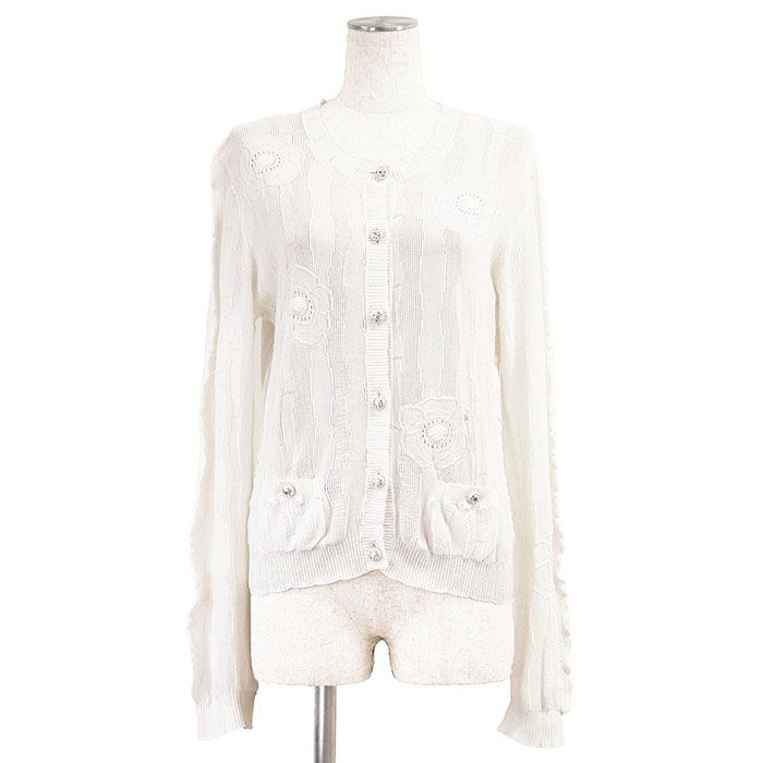 CHANEL シャネル ニットカーディガン コットン100% P75099 2023AW COCO
