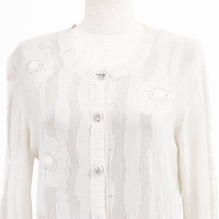 CHANEL シャネル ニットカーディガン コットン100% P75099 2023AW COCO