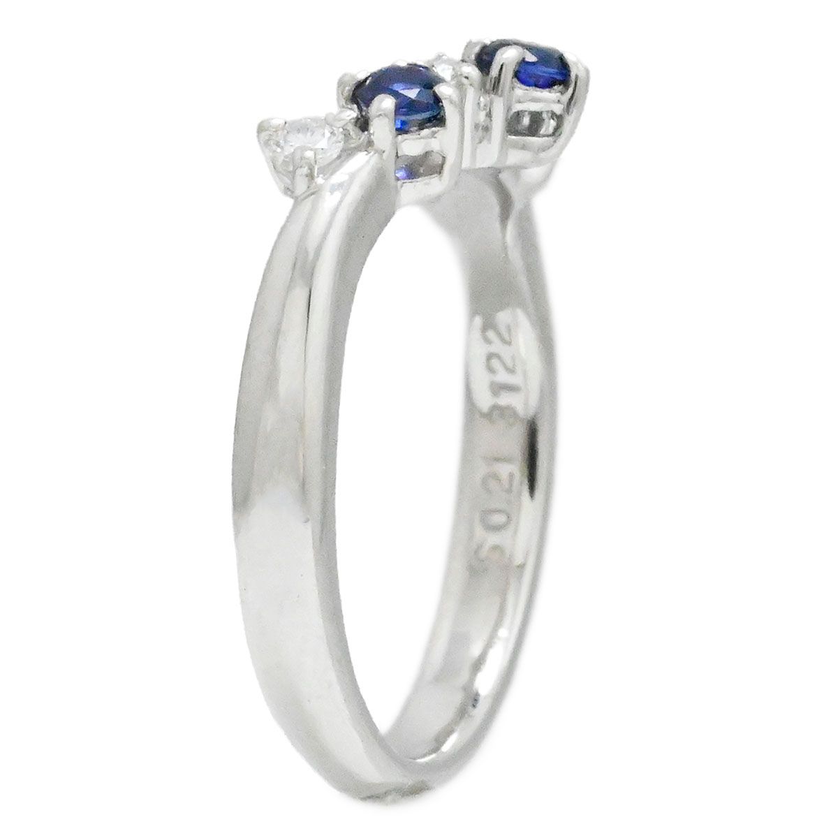ポーラ POLA Pt900 プラチナ ダイヤ0.11ct サファイア0.21ct リング
