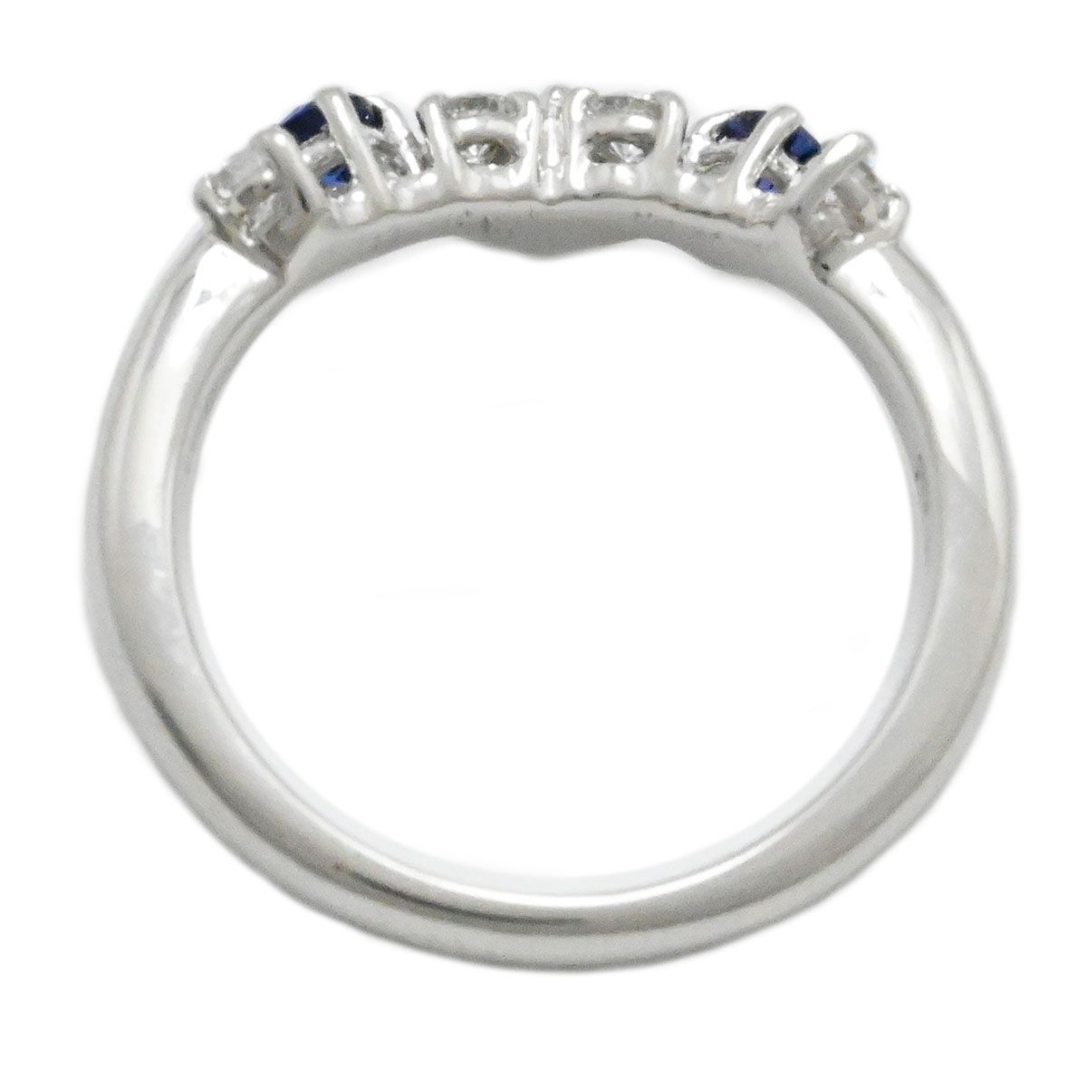 ポーラ POLA Pt900 プラチナ ダイヤ0.11ct サファイア0.21ct リング