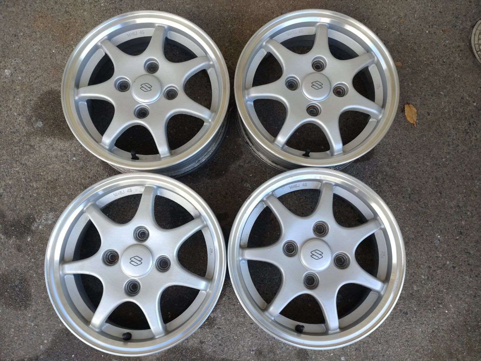 カプチーノ純正ホイール 14×5J 45 スズキカプチーノ純正ホイール 5J×14