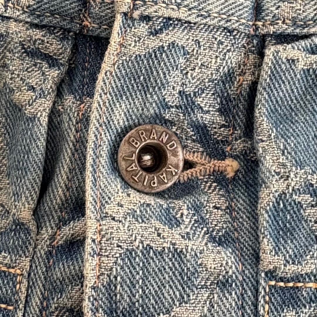 KAPITAL 総柄刺繍 デニムジャケット 1st type 短丈 コットン サイズ1