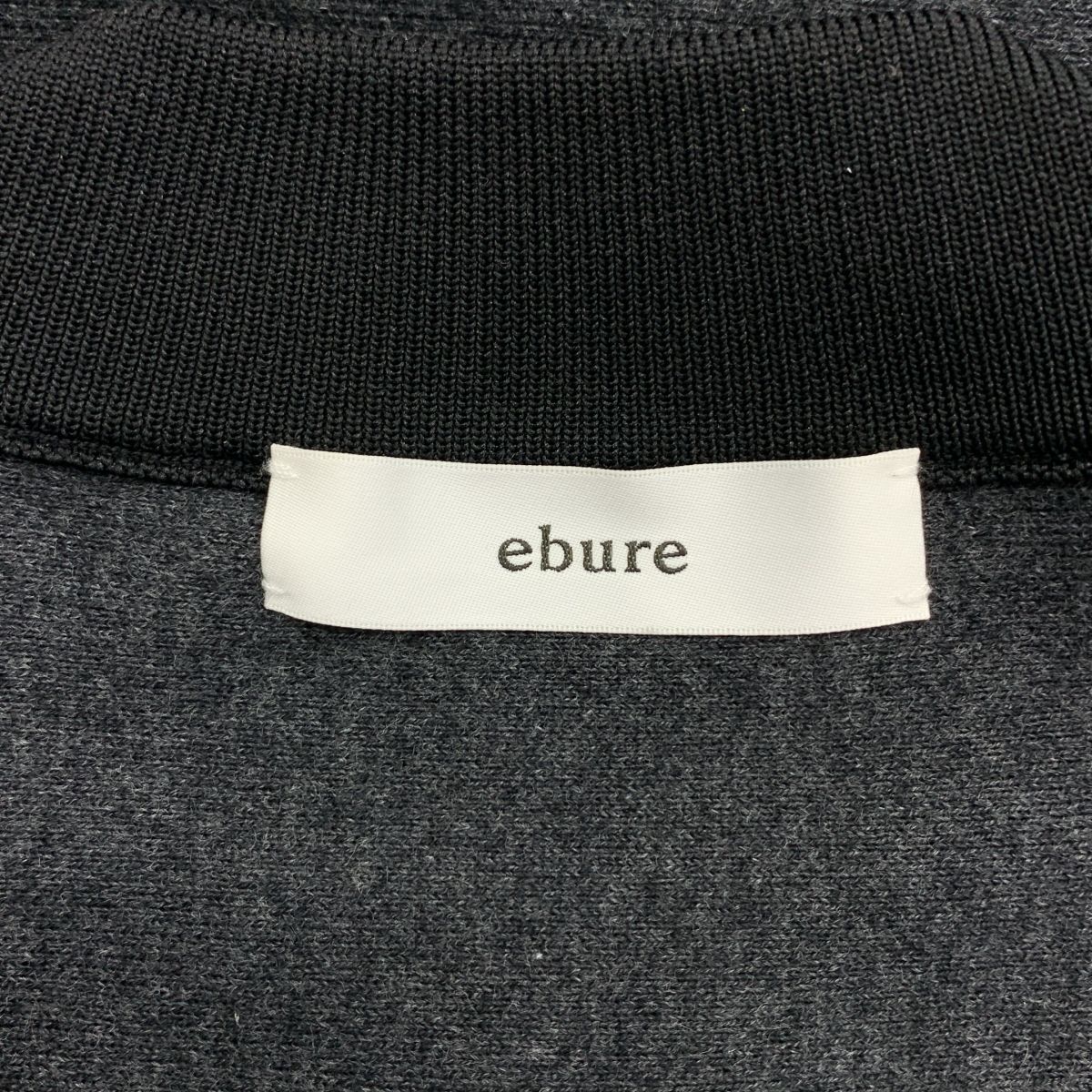 ebure / エブール | ブライトダブルフェイス モックネックニット | 38 | ブラック | レディース ebure / エブール | ブライトダブルフェイス モックネックニット | 38