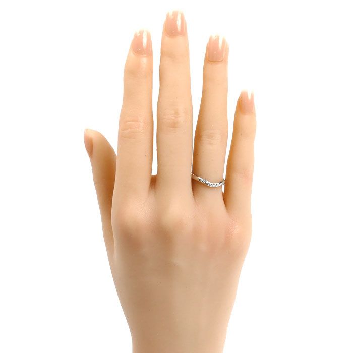 TIFFANY&Co. ティファニー Pt950プラチナ カーブド ダイヤ リング
