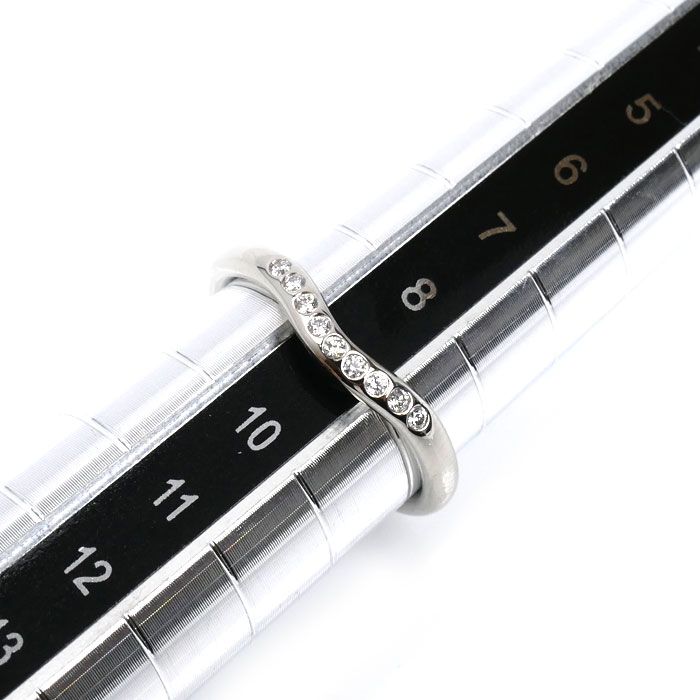 TIFFANY&Co. ティファニー Pt950プラチナ カーブド ダイヤ リング