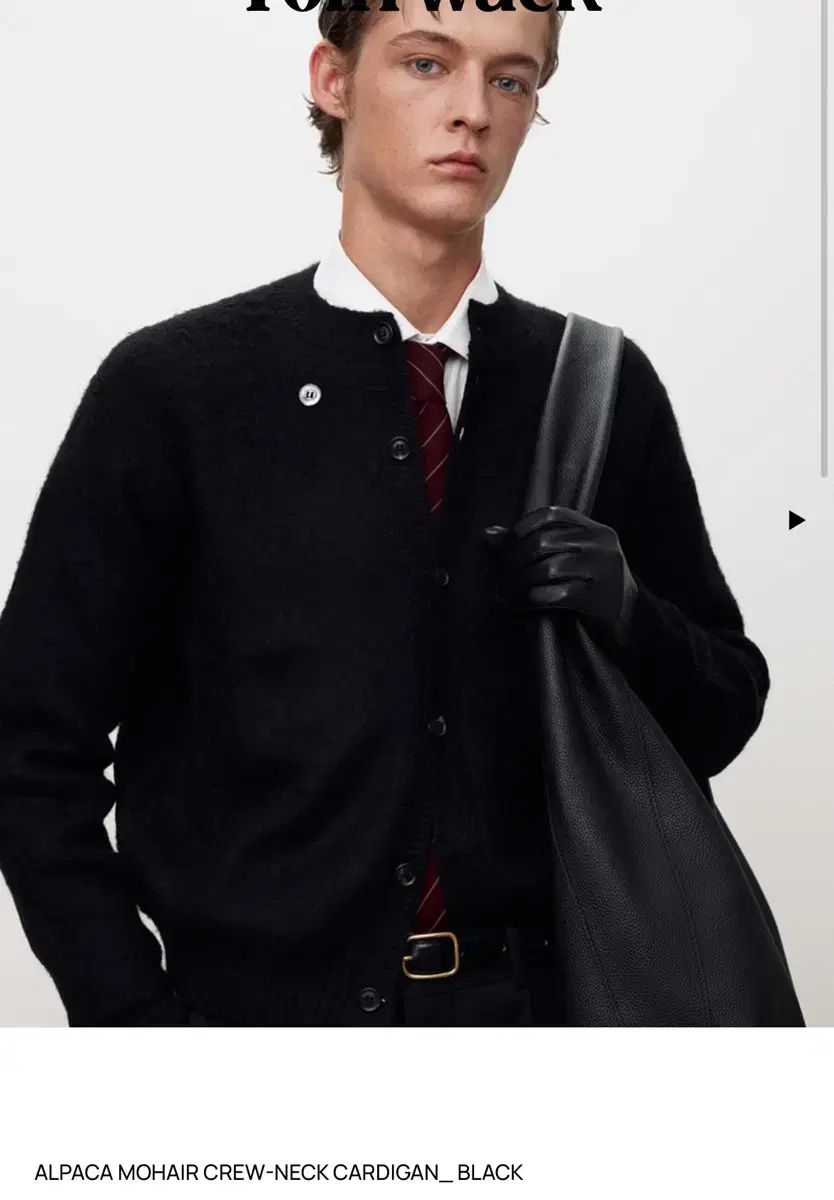 25 fw トニーウェック アルパカ モヘア パーカ ウール カーディガン ブラック L