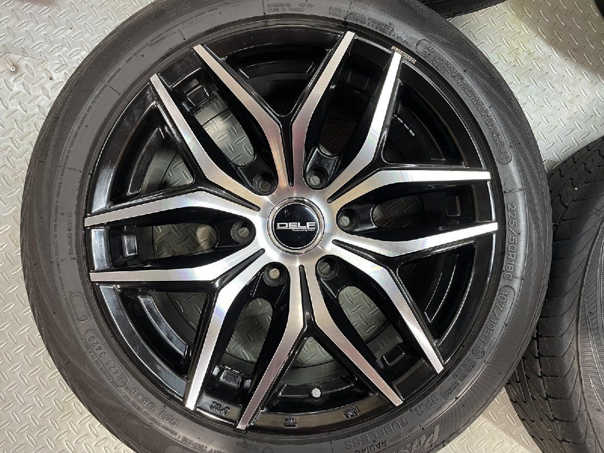 NANKANG CW 20 225 50 R 18 C 夏タイヤ FLEX DELF 18インチ 7 38 23年 バリ溝 ブラポリ 車検対応 ハイエース等 MTF 205