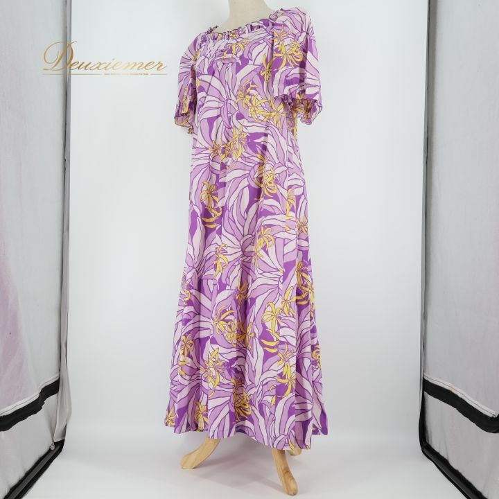 フラダンス 衣装 ワンピース ドレス パープル系 マーメイドライン