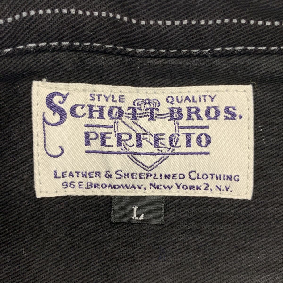 【美品】  SCHOTT / ショット | OLD HICKORY DENIM VEST ヒッコリー ベスト | L | ブラック/グレー | メンズ