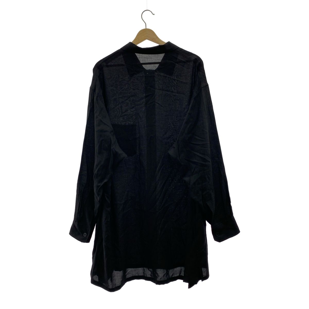 Yohji Yamamoto ヨージヤマモト　ブラック ロングシャツ サイズ2 中古・古着通販】Yohji Yamamoto pour homme (ヨウジヤマモト