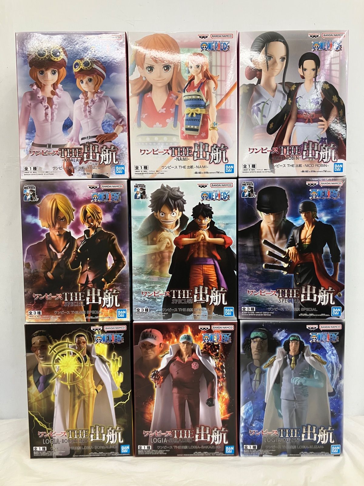 【新品・未開封】ワンピース　フィギュア　9種まとめセット 未開封 ONE PIECE ワンピース THE 出航 シリーズ まとめ 9種 9個セット