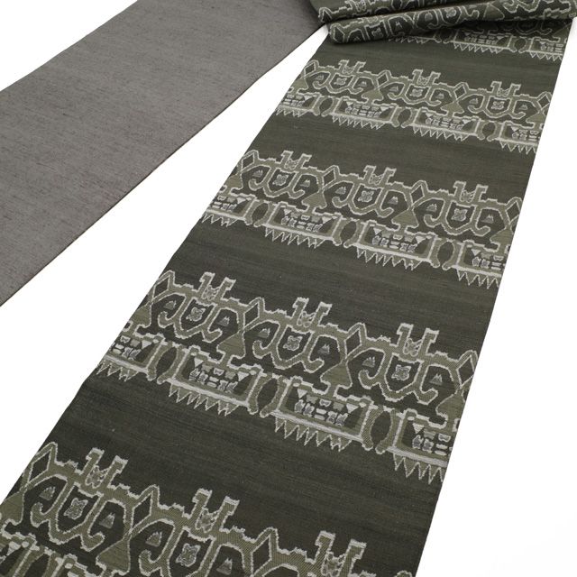 中古】 袋帯 全通 リサイクル 米沢 米澤 佐志め織物 五百機織 いおはた