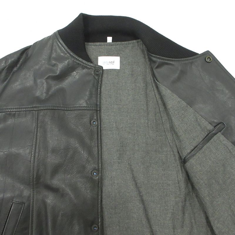 三重本店】 中古 yoused | ユーズド REMAKE LEATHER STADIUM JUMPER