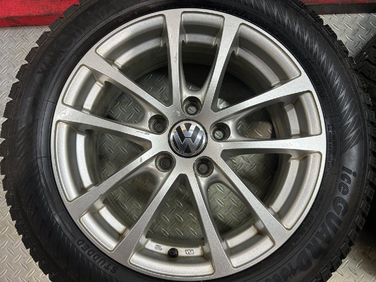 iG 65 205 55 R 16 スパイクタイヤ Eurodesign 16インチ 6 45 23年製 VW キャップ ノーマルピン KTK 696