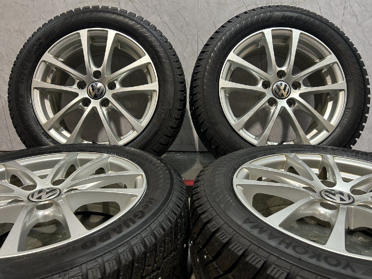 iG 65 205 55 R 16 スパイクタイヤ Eurodesign 16インチ 6 45 23年製 VW キャップ ノーマルピン KTK 696