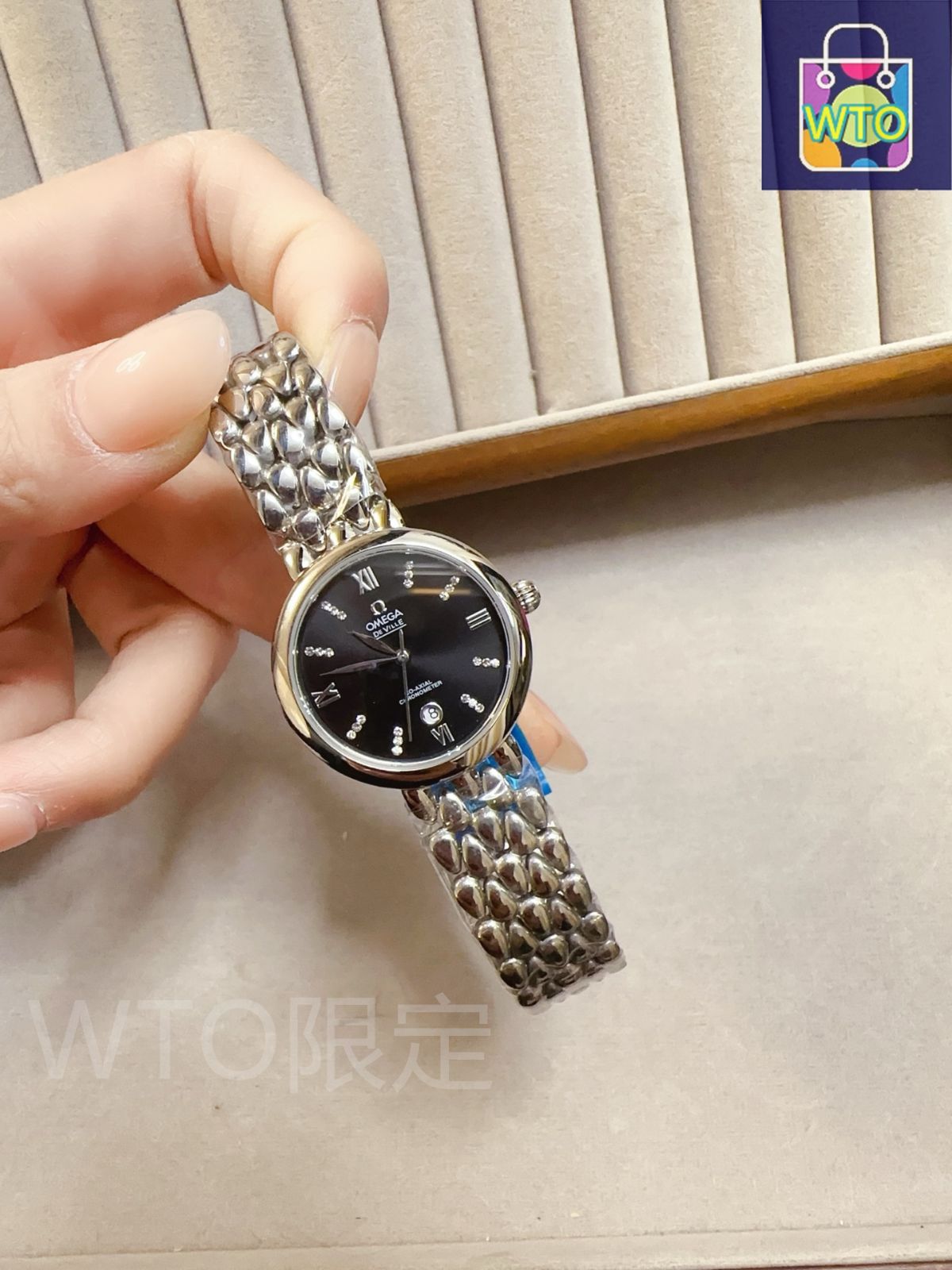 期間限定】オメガ レディース腕時計 28mm 薄型クオーツ ミネラルガラス