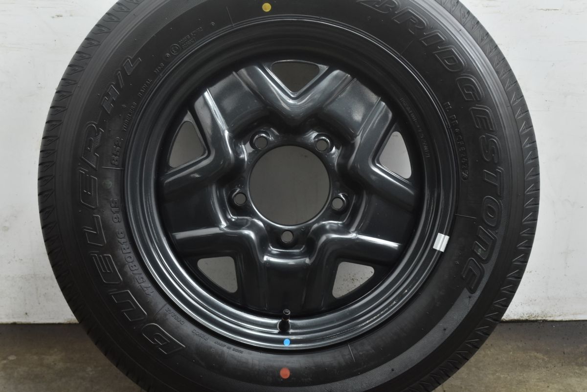  新車外し スズキ JB 64 ジムニー 16 in 5 J 22 PCD 139 7 ブリヂストン デューラーH L 852 175 80 R 1本 スペア 交換 背面用 納車外し 16インチ タイヤ ホイールセット