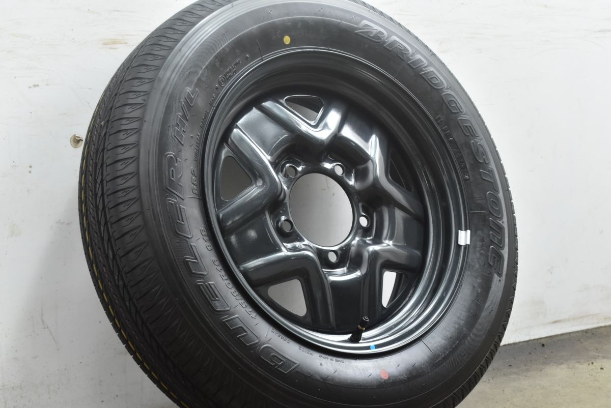 新車外し スズキ JB 64 ジムニー 16 in 5 J 22 PCD 139 7 ブリヂストン デューラーH L 852 175 80 R 1本 スペア 交換 背面用 納車外し