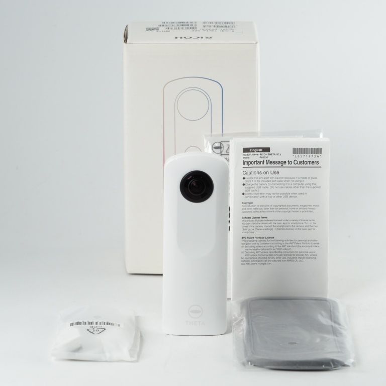 RICOH THETA SC2 WHITE ホワイト 360度全天球カメラ 360°手振れ補正