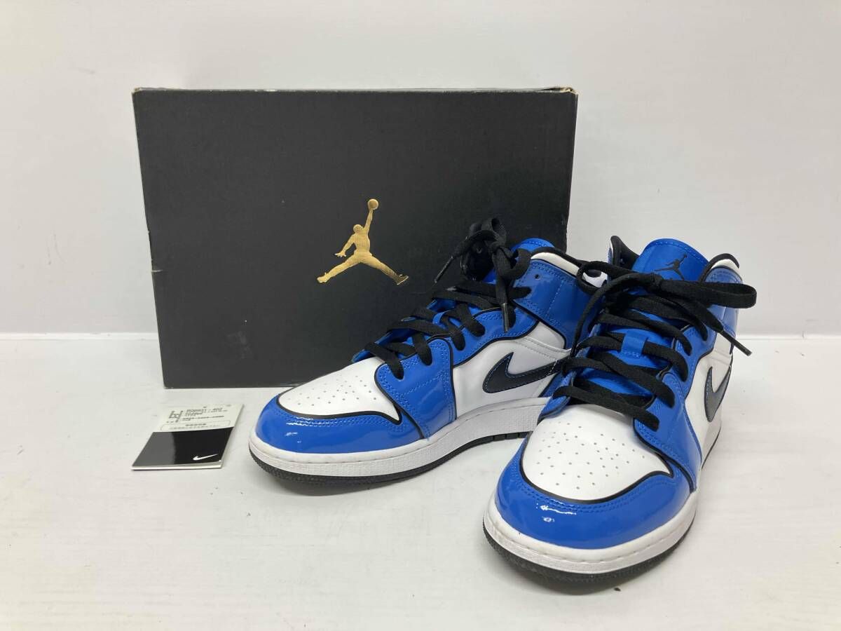 NIKE ナイキ BQ 6931-402 スニ-カ- BLU AIR JORDAN 1 MID SE GS BLUE 24.5 cm 通年