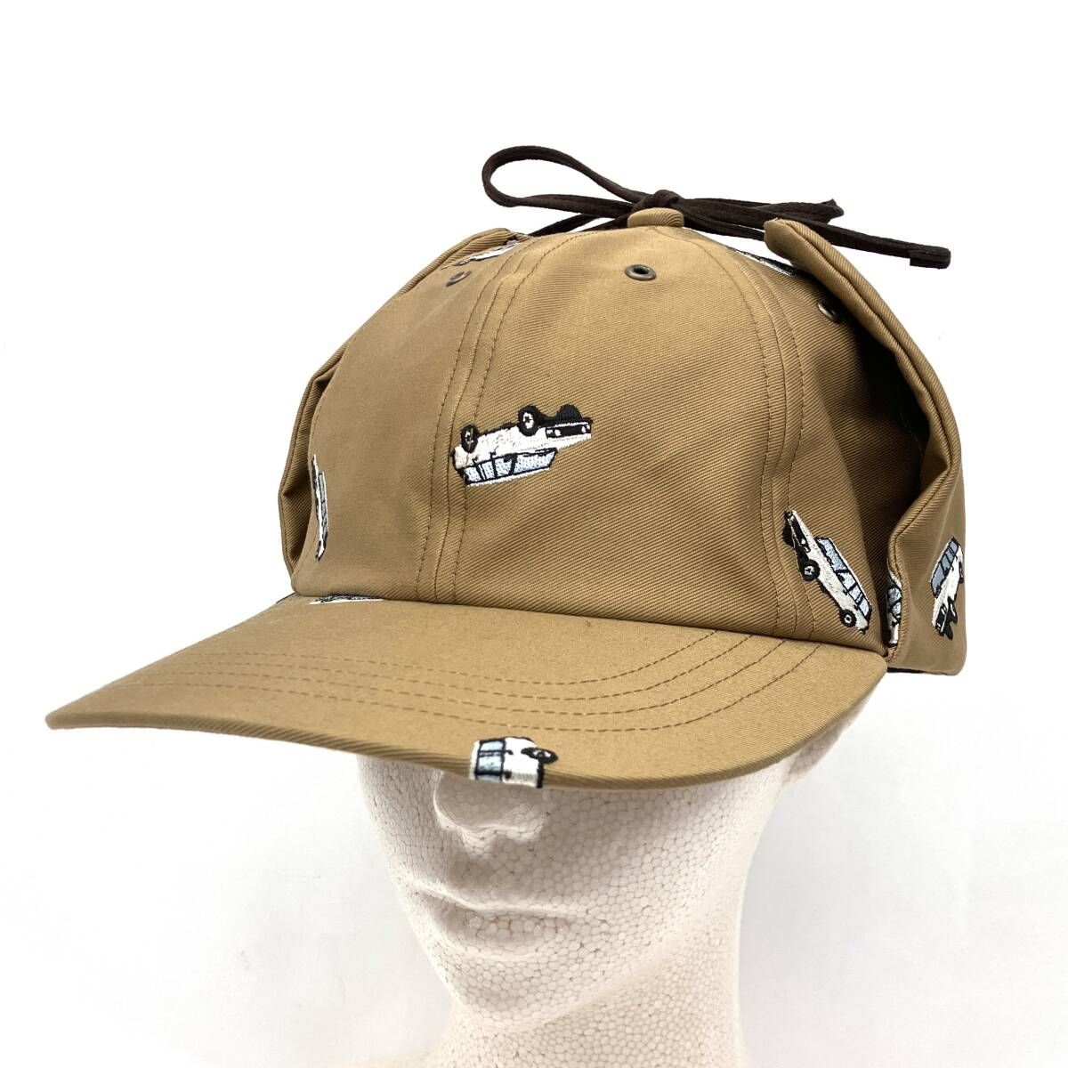 SIllage シアージ フラップキャップ くるま刺繍 ベージュ