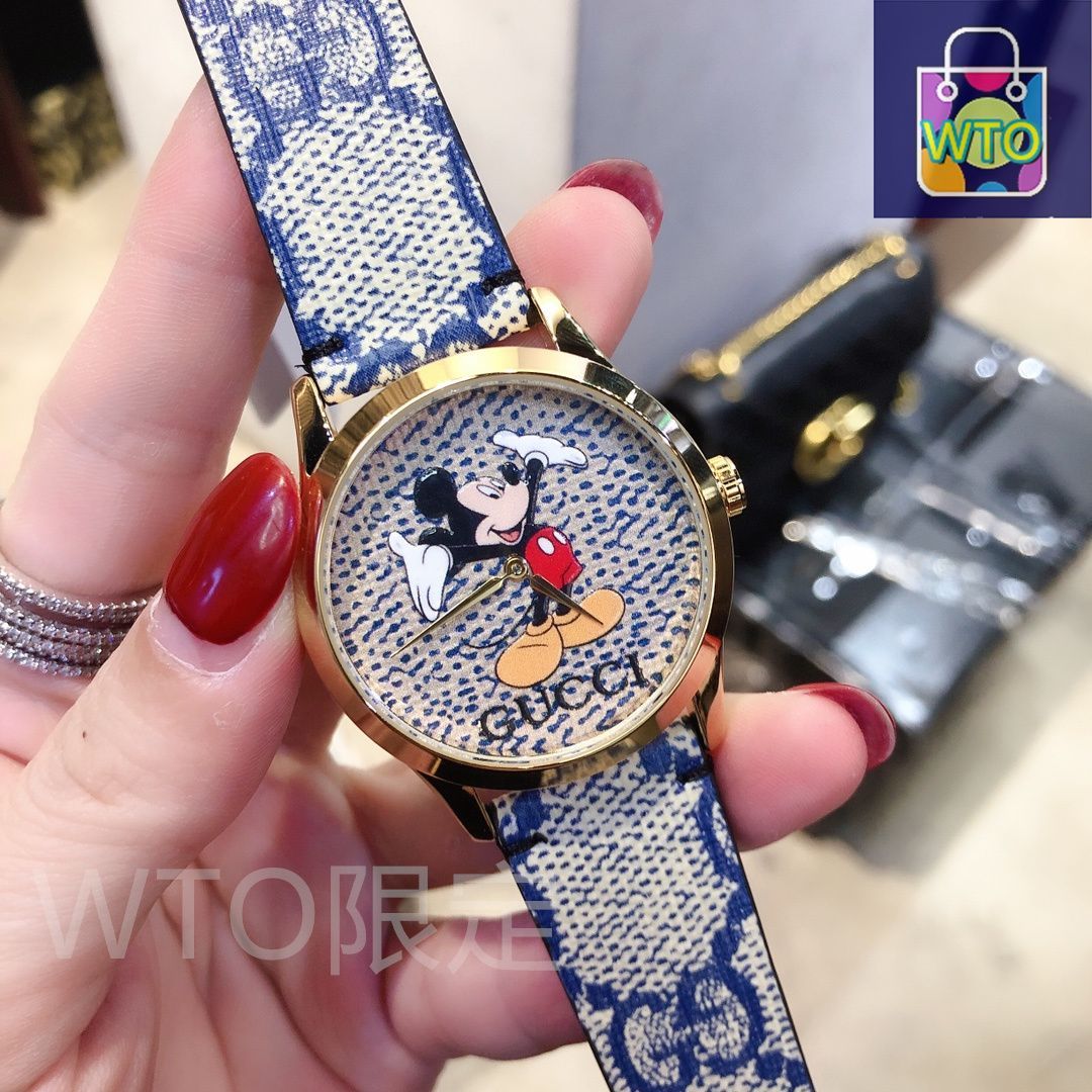 今日特価！Gucci【古】2020×Disney 最新コラボ限定版腕時計-WTO店名を