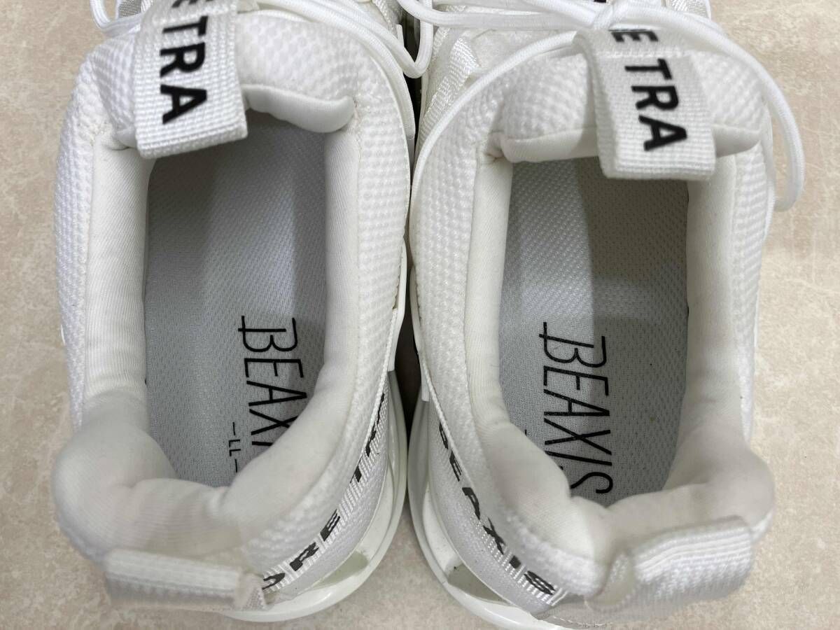 BEAXIS ビーアクシス ンスコアスニーカー ダイエットシューズ サイズLL 約26.5 ホワイト メンズスニーカー スニーカー 靴 メンズ