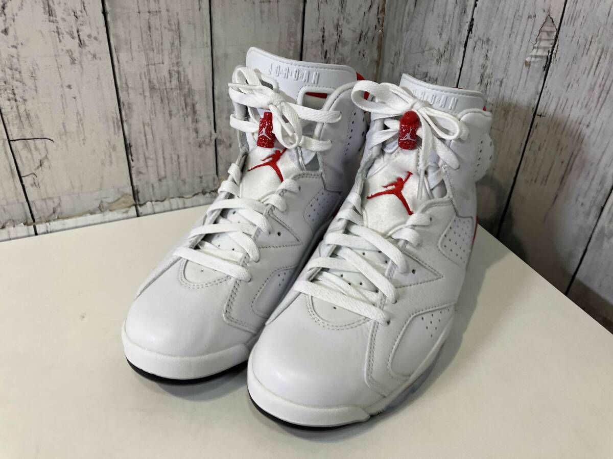 NIKE ナイキ CT 8529-162 AJ 6 White and University Red Oreo スニ-カ- 26 5 cm