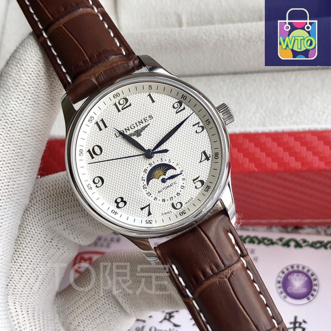 今日特価】Longines ロンジン 月相機能付き 男性用腕時計 【全新