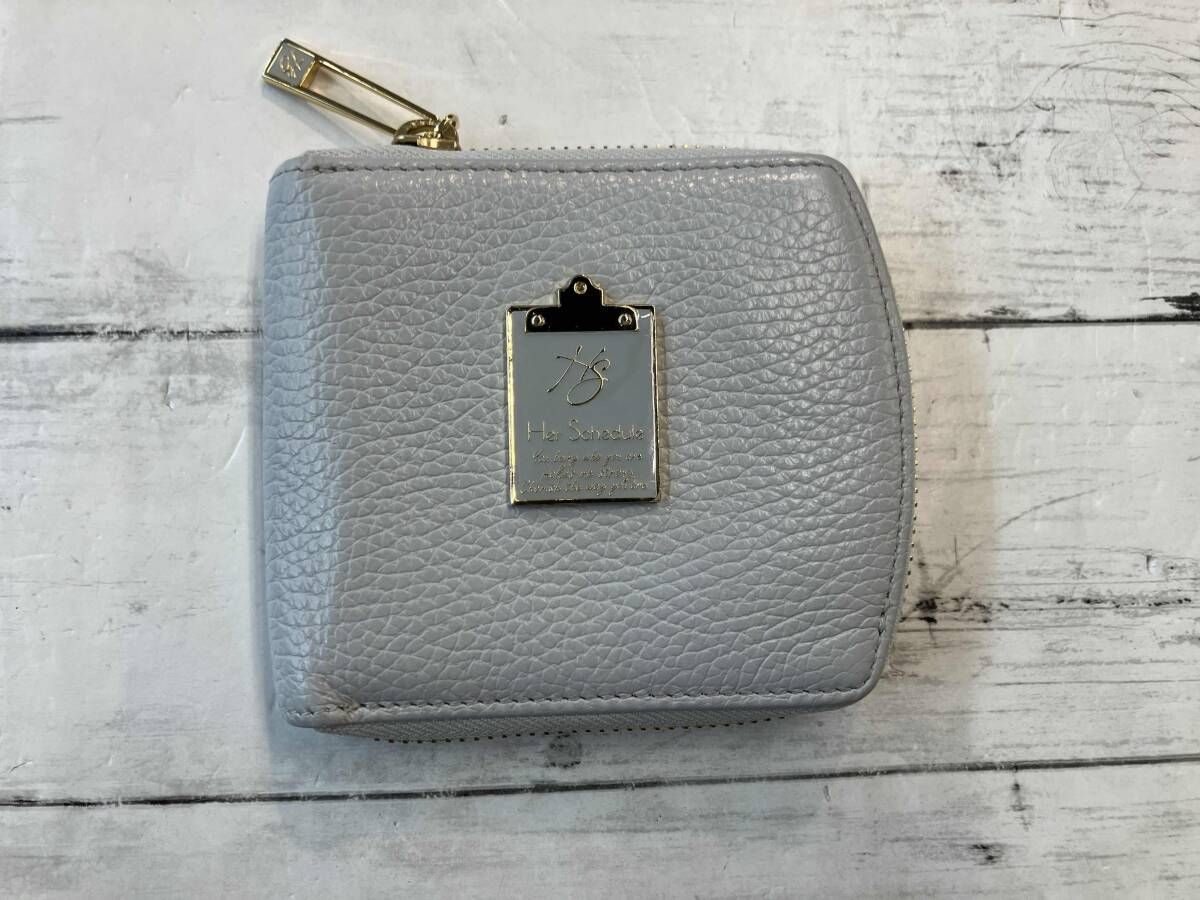 Her Schedule グレー 二つ折り財布 Her Schedule ハースケジュール 二つ折り財布 グレー