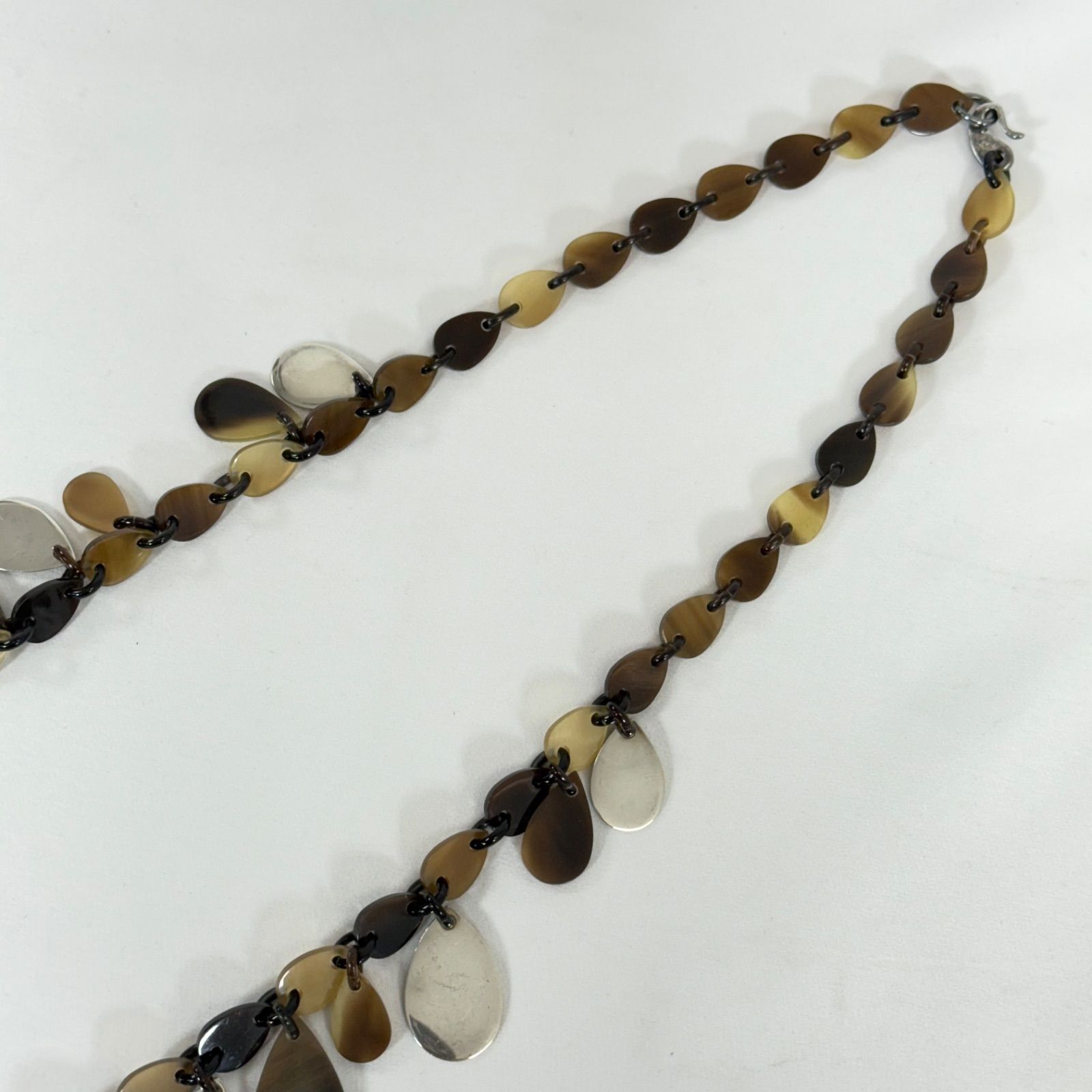 希少！美品】HERMES エルメス バッファローホーン ロングネックレス