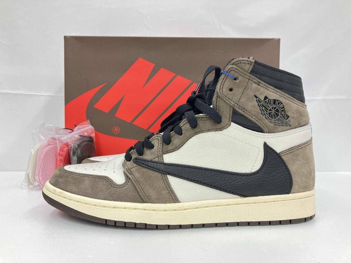NIKE TRAVIS SCOTT ナイキ トラヴィススコット AIR JORDAN 1 RETRO HIGH OG TS SP エアジョーダン1レトロハイ 28 セイル ダークモカ 通年