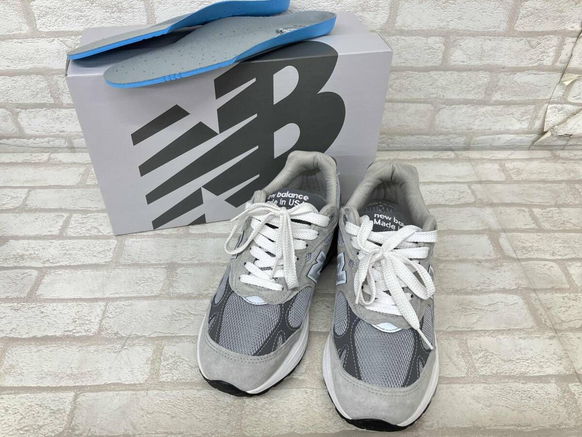 balance MR 993 GLニュー ンス スニーカー グレー メンズ ローカット26 cm MADE IN USA