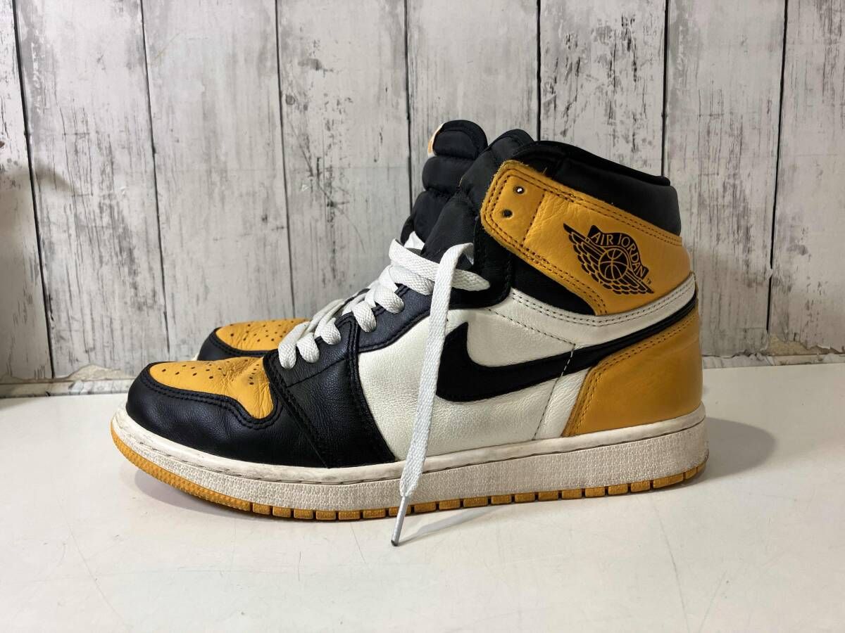 NIKE ナイキ AIR JORDAN 1 RETRO HIGH OG エアジョーダン1レトロハイOG 555088 711 スニーカー オレンジ系 x ブラック ホワイト 27 cm