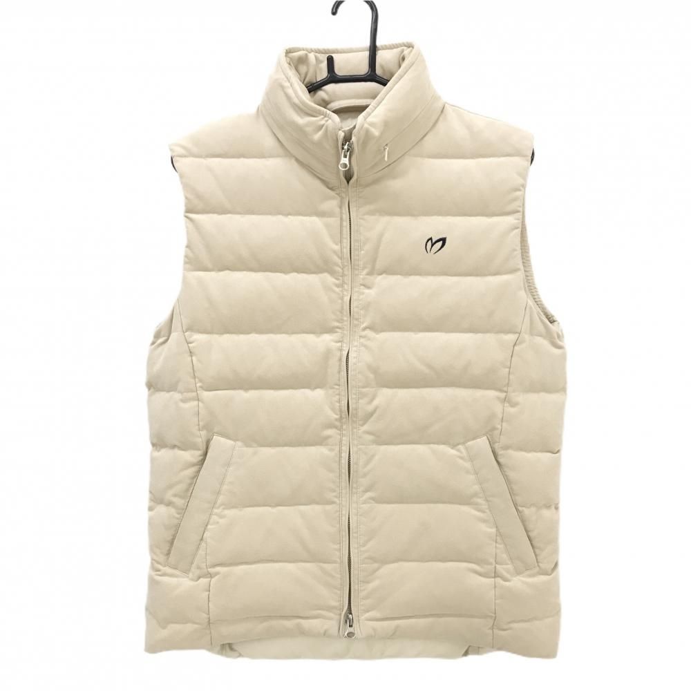 超 マスターバニー ダウンベスト ベージュ スエード調 フード収納 メンズ 5 L ゴルフウェア MASTER BUNNY EDITION