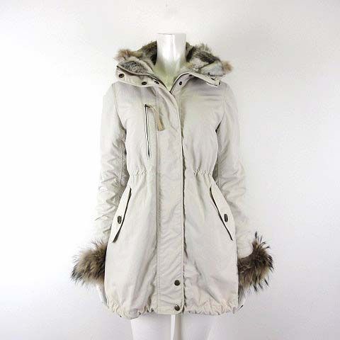 イネド INED コート モッズコート ボア ラクーン ラビットファー