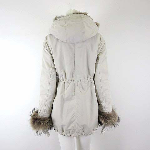 イネド INED コート モッズコート ボア ラクーン ラビットファー