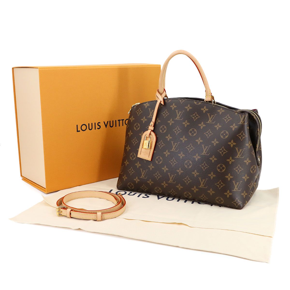 ルイ ヴィトン LOUIS VUITTON モノグラム グラン パレ MM 2 way ハンド ショルダー バッグ ブラウン M 45898 RFID