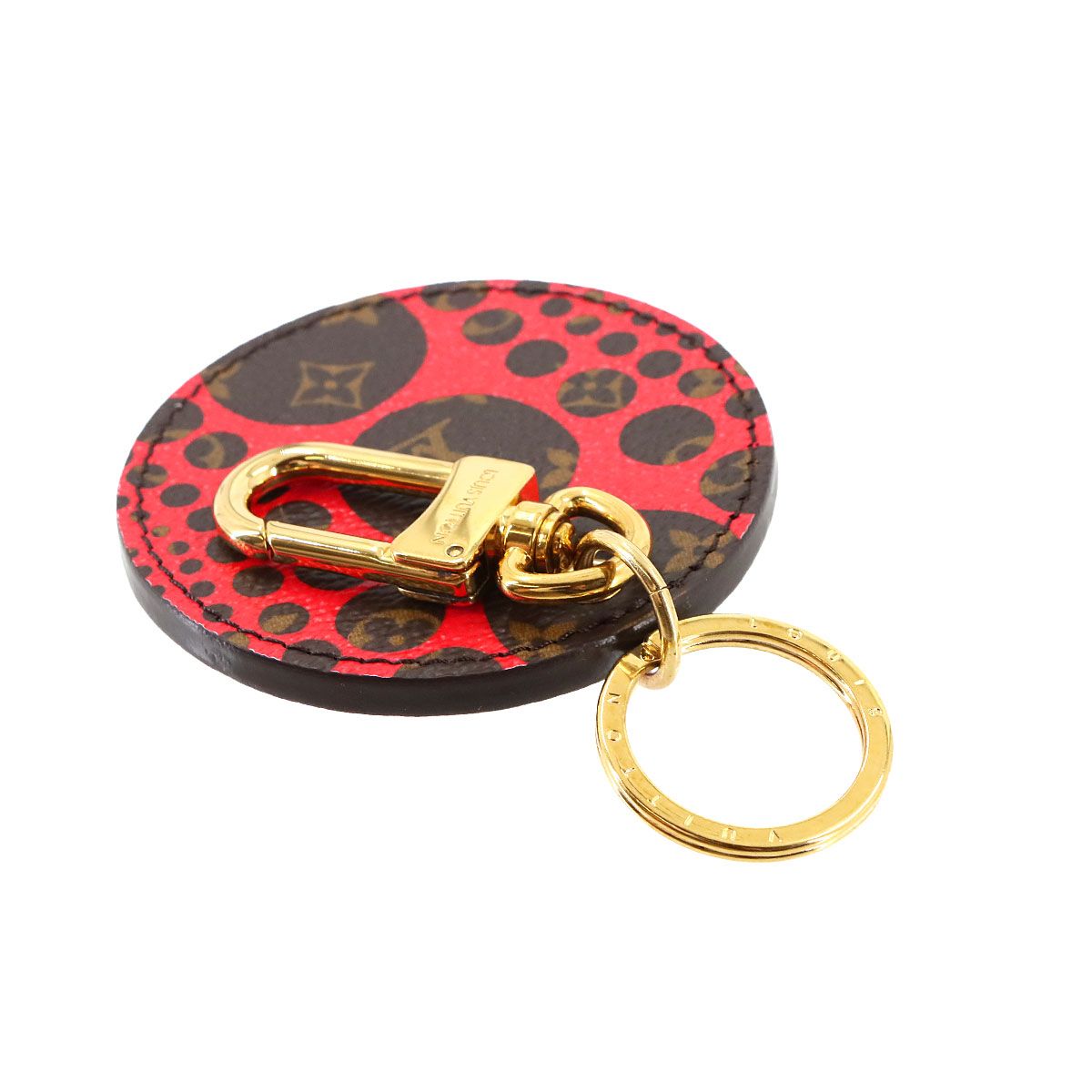  ルイ ヴィトン LOUIS VUITTON ポルトクレ パンプキンドット キーホルダー バッグチャーム ルージュ M 66738 キーホルダー キーリング 小物