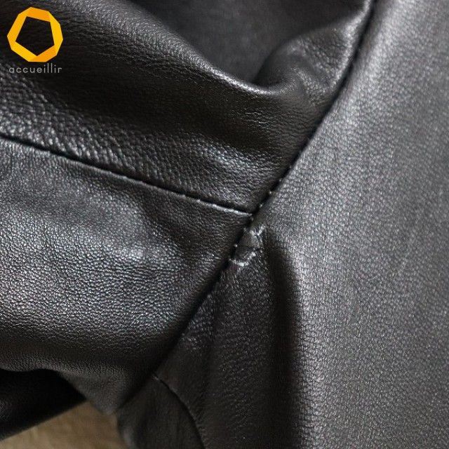 バルマン BALMAIN ラム レザー ジャケット テーラード ステッチ 大きい