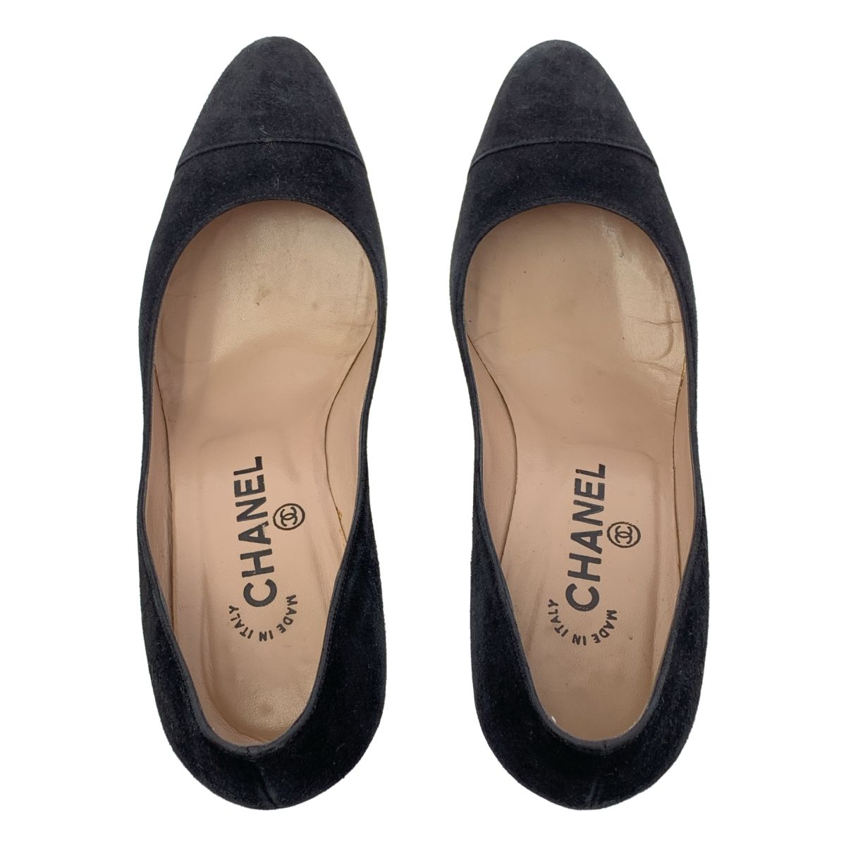 CHANEL / シャネル | スエードレザー ラウンドトゥ ココマーク ヒール