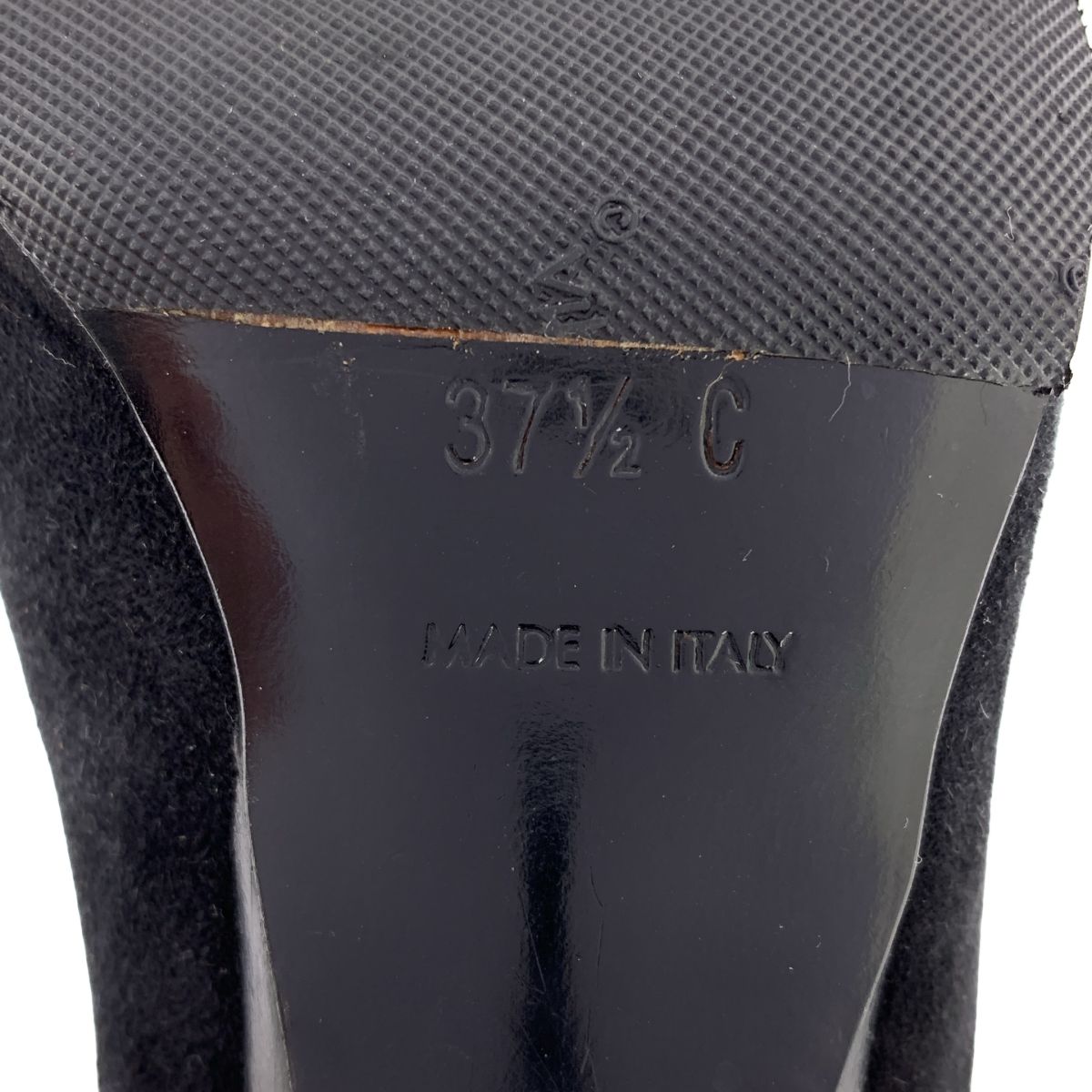 CHANEL / シャネル | スエードレザー ラウンドトゥ ココマーク ヒール