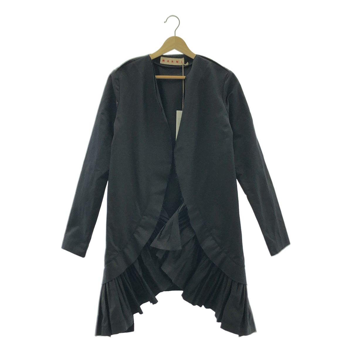 美品】 MARNI / マルニ | 変形 フリル ギャザー ノーカラー ボタンレス