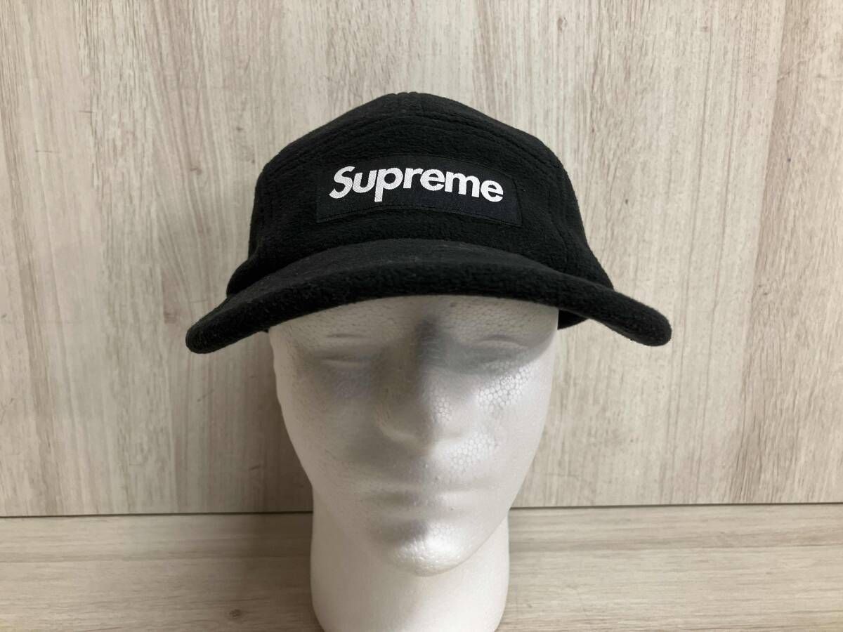 Supreme シュプリーム Polartec ポーラテック Earflap Camp cap キャップ 帽子 ブラック