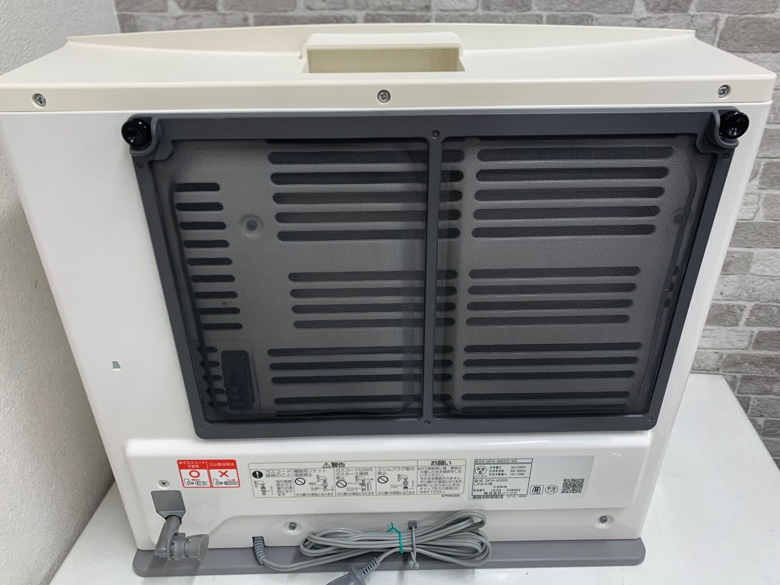 NORITZ ノーリツ ガスファンヒーター GFH-4005S-W5 LPガス用 2018年製