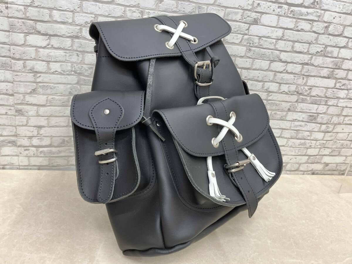  GRAFEA グラフィア レザーリュックサック デイバック ブラック イギリス製 リュック バックパック バッグ