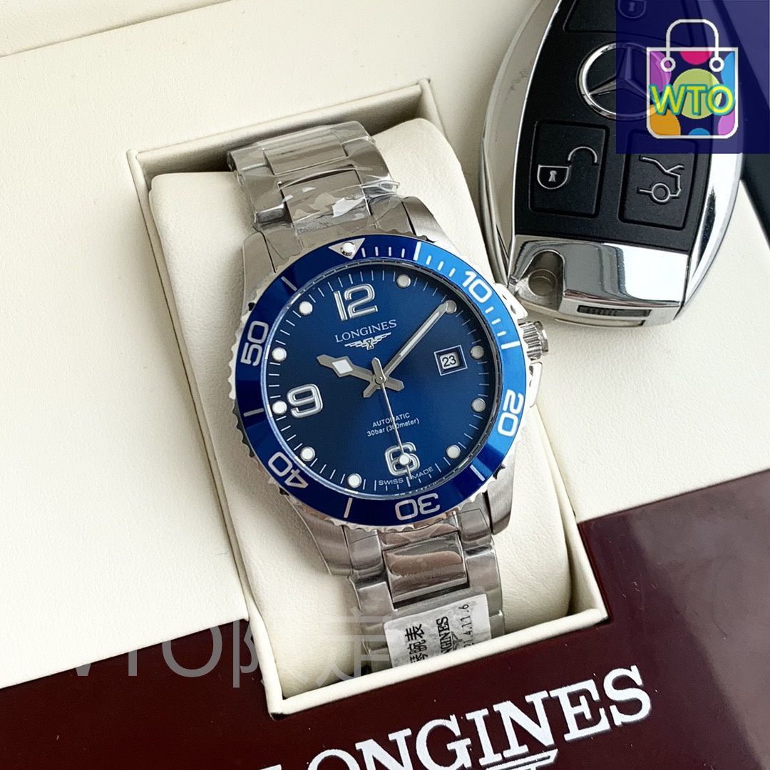 LONGINES ロンジン コンクエスト メンズ腕時計 40mm｜自動巻き機械式